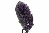 Brilliant Amethyst Geode With Metal Stand - Uruguay #342507-2